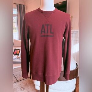 ATL (Atlanta) Adult Men’s Cranberry Tri-Blend Sweatshirt Size M